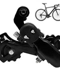 6 To 7 Speed Direct Mount Rear Derailleur for mountain bike commuter and folding bike shown with black aluminum alloy material