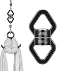 Heavy Duty Swing Swivel Featuring Frictionless 360 Spin Silent Ball Bearings Badass Aluminum Alloy Build For Zero Twist Zip Line And Utility Rigging Hardware with secure knots
