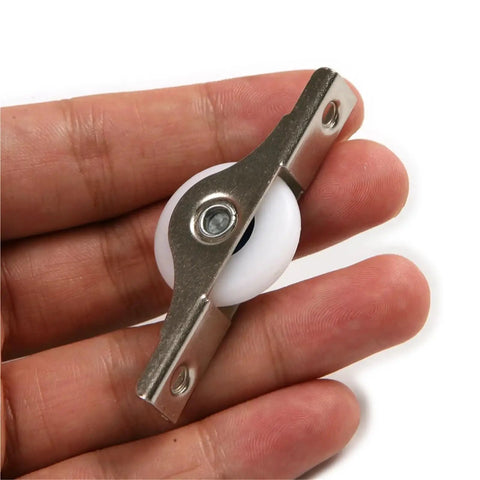 4 Pack 25Mm Sliding Door Rollers Nylon Caster Wheels Pulley Runners Silky Smooth Operation For Cabinet Wardrobe Window Furniture Hardware Easy Swap In Heavy Duty 20Kg Load Bearing Fix That Works