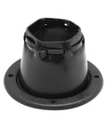 Rugged Dockside Transom Steering Cable Boot Protector with Cable Tie, black rubber, 4.4-inch diameter, marine use