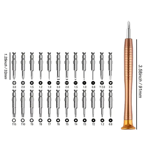 25 In 1 Mini Precision Screwdriver Set Dope Pocket Repair Kit For Phone Laptop Glasses Electronics Watches And Everyday Home Fixes