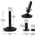 8 Piece Heavy Duty Furniture Leveling Feet Set for Cabinets Tables Chairs with precise dimensions visible
