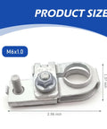 Premium Built Tough Positive Battery Terminal Connector For Genesis G80 G90 2015 2020 Galvanized Copper, M6 size, detailed view.