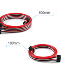 Six Pack Optical Endstop Switches With 1M Cable For 3D Printers; red and black cables with connectors, 100mm length shown.
