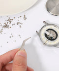 100 Piece Watch Screw Set With Tweezers For Watchmaking And Repair Replacement Micro Screws And Battery Clamp Screws Durable Stainless Steel