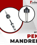 MT2 Pen Turning Mandrel Kit With Mandrel Saver, 2MT Shank, Includes 5 7mm Bushings, Tailstock Center, And Basic Pen Mandrel