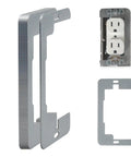 9 Piece Heavy Duty Metal Receptacle Spacers With Insulated Coating To Straighten Out Recessed Walls And Fix Wobbly Outlets.