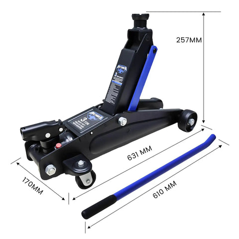 Beefy 3 Ton Low Profile Floor Jack For SUVs And Cars With Wheels Fast Lift Hydraulic Jack Stable Support For Multiple Vehicles