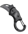 Dope Compact Pocket Folding Knife With Carabiner Clip And Keychain For Everyday Carry, 3Cr13 Stainless Steel, Black