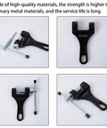 Heavy Duty Chain Breaker Tool For 420 428 520 525 528 530 Chains Universal Motorcycle Dirt Bike ATV Quad Go Kart Bicycle Scooter Chain Splitter Kit For Quick Maintenance, black cast steel shown from multiple angles