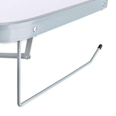 Close-up of foldable leg of Portable Grill Table With Tons Of Prep Space For Camping, Tailgating, Picnics, And Boating