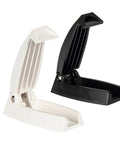 Premium ABS Camper Door Catch Square Design Holds Baggage Compartments Wide Open Securely Replaces Broken Hinges in white and black.
