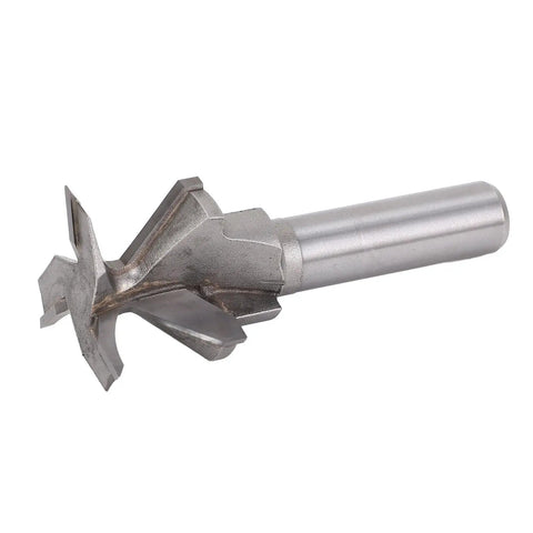 Solid Wood Tongue And Groove Router Bit With 3 Flutes for precise cuts, 12.7mm diameter and 1/2 inch shank for cabinet making.