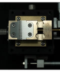 Close-up of XY Axis Linear Stage With Fine Tuning Frame For Manual Displacement And High Precision Measuring showing measurement scale.