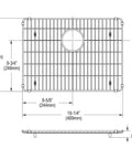 Diagram of Bottom Grid For Stainless Steel Sink Custom Fit To Protect The Bottom Corrosion Resistant Polished Stainless Steel Protective Feet