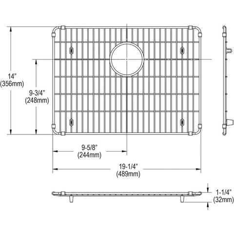 Diagram of Bottom Grid For Stainless Steel Sink Custom Fit To Protect The Bottom Corrosion Resistant Polished Stainless Steel Protective Feet