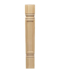 Unfinished Solid North American Hardwood Kitchen Island Leg In Mission Style, 35 And One Quarter Inch High By 5 Inch Wide By 5 Inch Deep