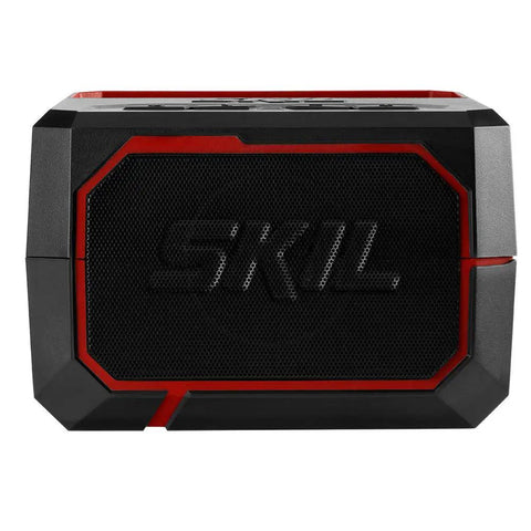 Portable Bluetooth Speaker Designed For Power Tools With Kickin Bass Output Aux Input Usb Charging Port Plug And Play Simplicity front view