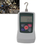 Digital Push Pull Force Tester 20N To 200N With Built In Sensor And Auto Backlit LCD Display For Quick Readouts, Storage Capable For Material Mechanics, Product Development And Quality Control, Rugged All Around Workhorse Force Meter on lab bench