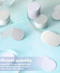 Stacks of DIY Sublimation Aluminum Blanks Set 1 Inch Round Discs with text highlighting sufficient quantity on blue surface