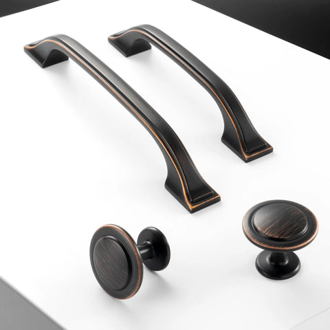 Oil Rubbed Bronze Cabinet Pulls 3 Inch 76mm 10 Pack Brushed Bronze Handles for Kitchen Cabinets Drawers Dresser Bathroom Vanity Cupboard
