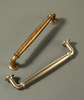 Antique Brass Cabinet Handles 5.04 Inch Center To Center Zinc Alloy Drawer Pulls 6 Pack Vintage Bar Cabinet Pulls for Kitchen Cabinets