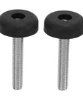 Xixian Truck Hood Bumper Stopper Set For 1967 To 1972 Models Includes Rubber Cushion Buffer And Screws Black Adjuster Replacement Kit That Fits Like A Glove., two black rubber hood bumpers with metal screws