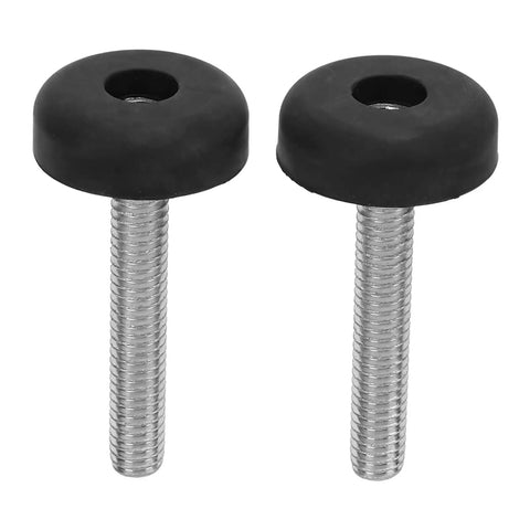 Xixian Truck Hood Bumper Stopper Set For 1967 To 1972 Models Includes Rubber Cushion Buffer And Screws Black Adjuster Replacement Kit That Fits Like A Glove., two black rubber hood bumpers with metal screws