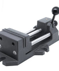 Quick Release Drill Press Vise 4 Inch Featuring High Carbon Steel Center Bar Hardened Locking Mechanism Adjustable Clamping Pressure