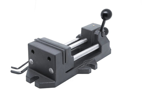 Quick Release Drill Press Vise 4 Inch Featuring High Carbon Steel Center Bar Hardened Locking Mechanism Adjustable Clamping Pressure
