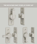 Heavy Duty Zinc Alloy Barn Door Lock Latch With 90 Degree Turn For Easy Operation Tough As Nails Built To Last Nickel Finish