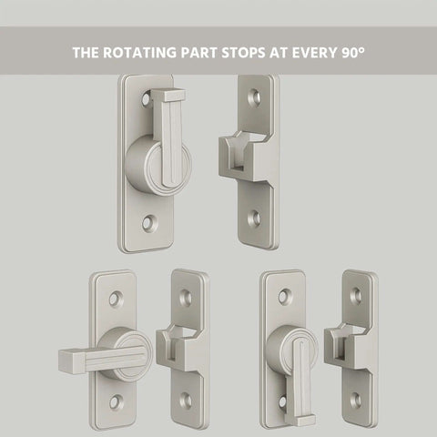Heavy Duty Zinc Alloy Barn Door Lock Latch With 90 Degree Turn For Easy Operation Tough As Nails Built To Last Nickel Finish