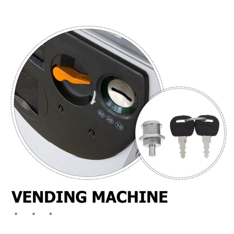 Secure Your Setup With This Sick Black Metal Vending Machine Lock Assembly With Tubular Keys For Snack Candy Dispensers Ensuring Quick Fixes And No Sweat Maintenance To Keep Your Stock Safe And Business Rolling Smoothly Right Now. black metal tubular lock with 2 keys