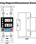 Pro Grade Circuit Breaker With Energy Monitoring And Adjustable Voltage And Current Protection wiring dimensions diagram.