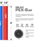 DIY Friendly PEX B Tubing Sticks 0.5 Inch By 4 Feet Red And Blue Potable Water And Hot Water Tubing For Indoor Outdoor Use Pre Cut