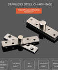 2 Pack Stainless Steel Door Hinges with 360 Degree Rotation for Internal Doors and Screens, Concealed Pivot Hinge Up Down Shaft