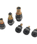 Heavy Duty Carbon Steel Replacement Rivet Nut Mandrels, Six Piece Set For M3 To M10 Manual Hand Riveter Tools arranged in a set.