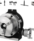 Built Tough Six Inch Three Jaw Chuck Dividing Head for Horizontal or Vertical Use with CNC Milling Rotational Axis.