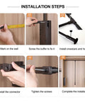 Installation steps for Retractable Pull Down Closet Rod For Hanging Clothes With Smooth Two Way Hydraulic Damping Adjustable Wardrobe Hanger