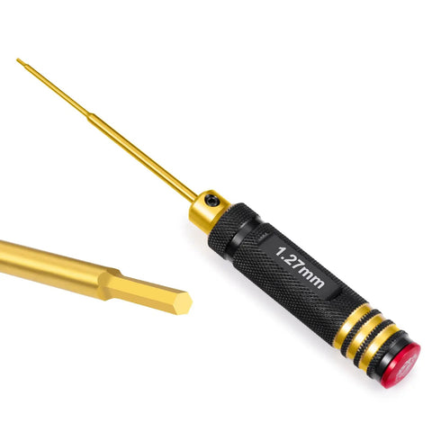 Four Piece Titanium Hex Screwdriver Set With Ergonomic Slip Resistant Handles 1.27mm ideal for RC cars and tiny projects