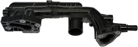 Top Shelf Dead On Heavy Duty Engine Coolant Thermostat Housing, black plastic direct replacement part for Hyundai Kia models.