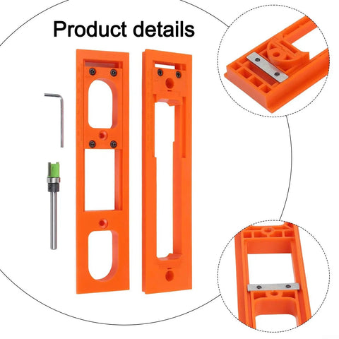 Hydraulic Door Hinge With Soft Close, Invisible Door Hinge For 90 Degree Automatic Door Closures, no rear rod, orange tools displayed