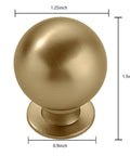 Solid One And A Quarter Inch Champagne Bronze Cabinet Knobs 10 Pack Heavy Duty Ball Style Drawer Pulls For Kitchen Cabinets Dressers And Furniture Hardware Zinc Alloy Built To Last Durable Brushed Finish, 1.25in