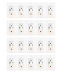 20 pack of Built Different USB C Wall Outlets With Built In Night Lights And 4.8A Fast Charging Ports arranged in a grid.