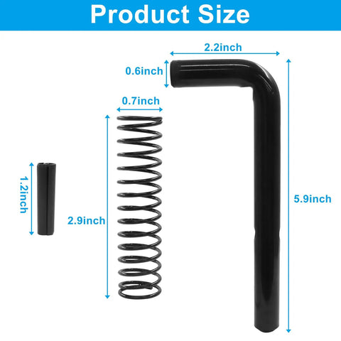Rock Solid Trailer Gate Pin Latch Repair Kit With 0.56 Inch Barrel Bolt Lock For Cargo Trailers And Gates Rust Proof Anti Corrosion Security Hardware Two Pack, dimensions 2.2x5.9 inches.