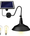 Dope Solar Powered Outdoor Pendant Barn Lights For Farmhouse Porch And Patio Waterproof Gooseneck Lamp Wall Sconces