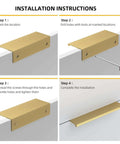 Installation guide for Matte Gold Cabinet Handles 7-1/2 Inch, 20 Pack Brushed Brass Drawer Pulls for kitchen cabinets and doors.