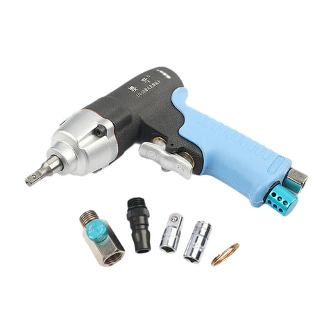 Hella Tough Mini Air Impact Wrench 1/4 Inch Drive 65Nm Torque 12000RPM Rock Solid Aluminum Pneumatic Power Tool with attachments.