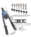 Super Handy Hand Rivet Nut Tool With Long Levers And Quick Swap Heads Plus A Full 110 Piece Kit Of Metric Rivets From M3 To M12 for garage repair