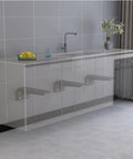 Built Tough Thickened Black Heavy Duty Shelf Bracket 90 Degree Right Angle Industrial Style in modern kitchen setup